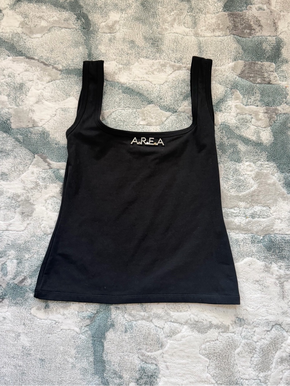 AREA Black Logo Scoop Tank